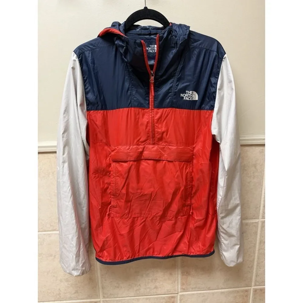 The North Face Fanorak Windwall Packable Windbreaker Jacket Color block Men's S
